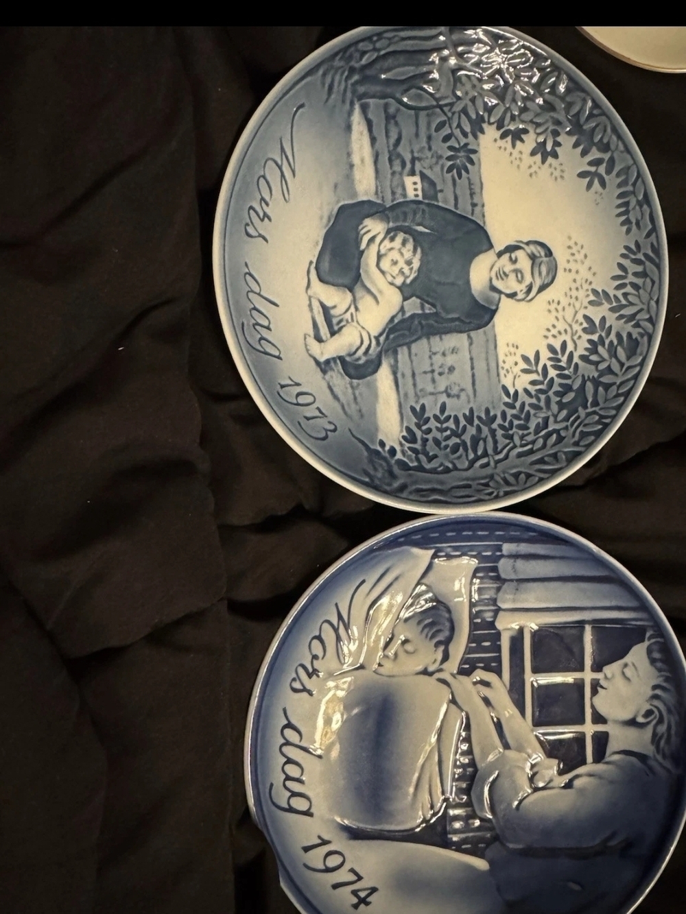 Georg Jensen Blue and White Decorative Plates - Mother's Day Series